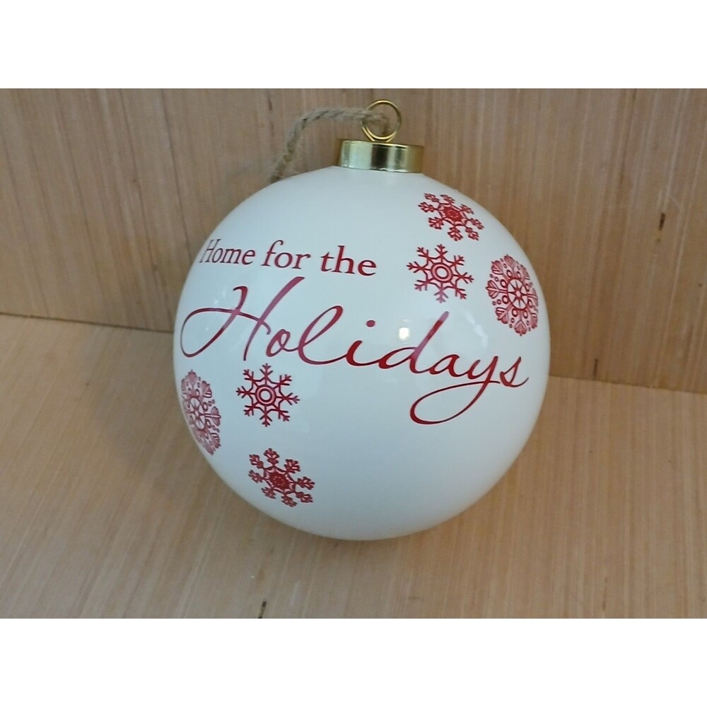 Home for the Holidays Glass Christmas Ornament 4 inches Round - Picture 5 of 7